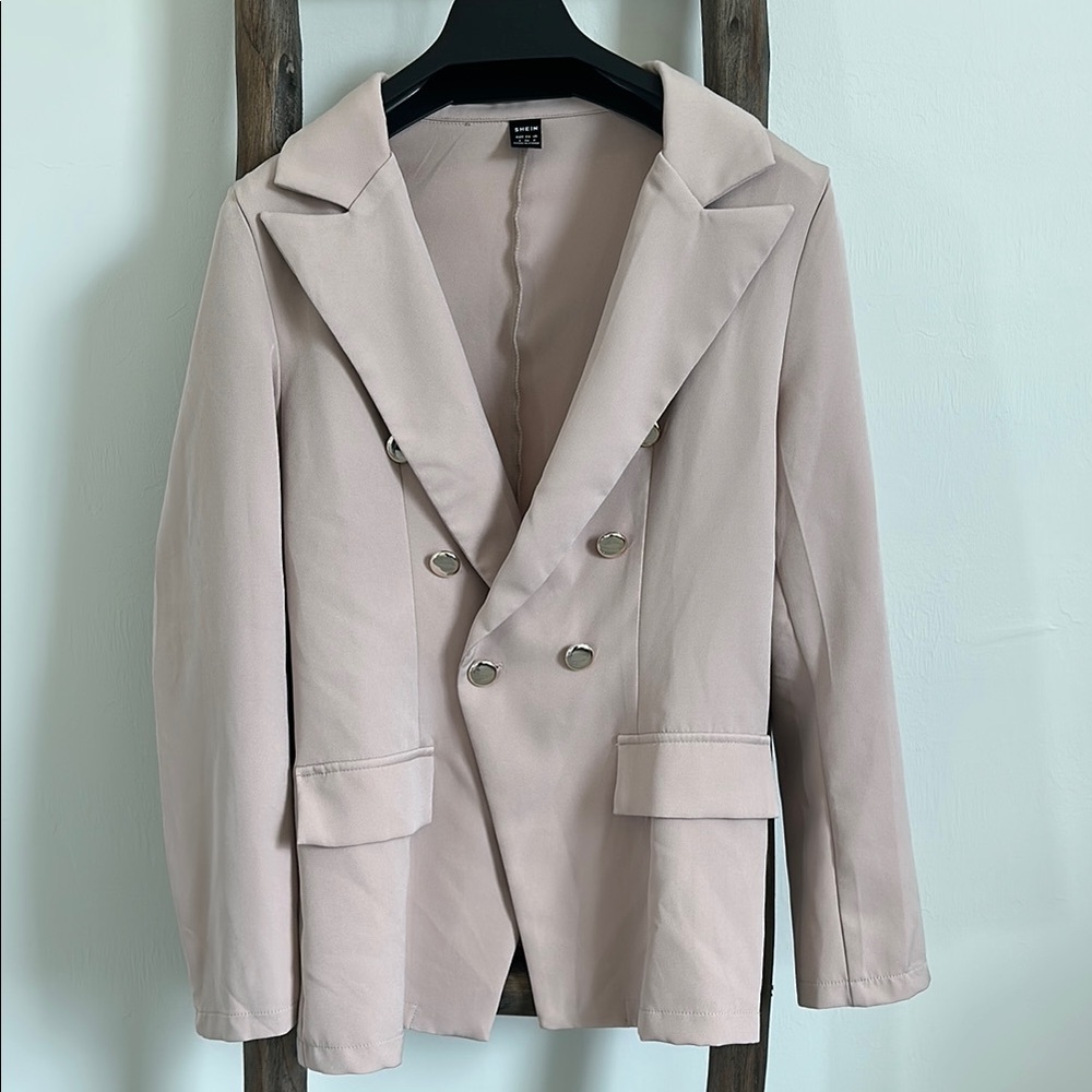 Elegant Beige Light Women's Blazer Size Small